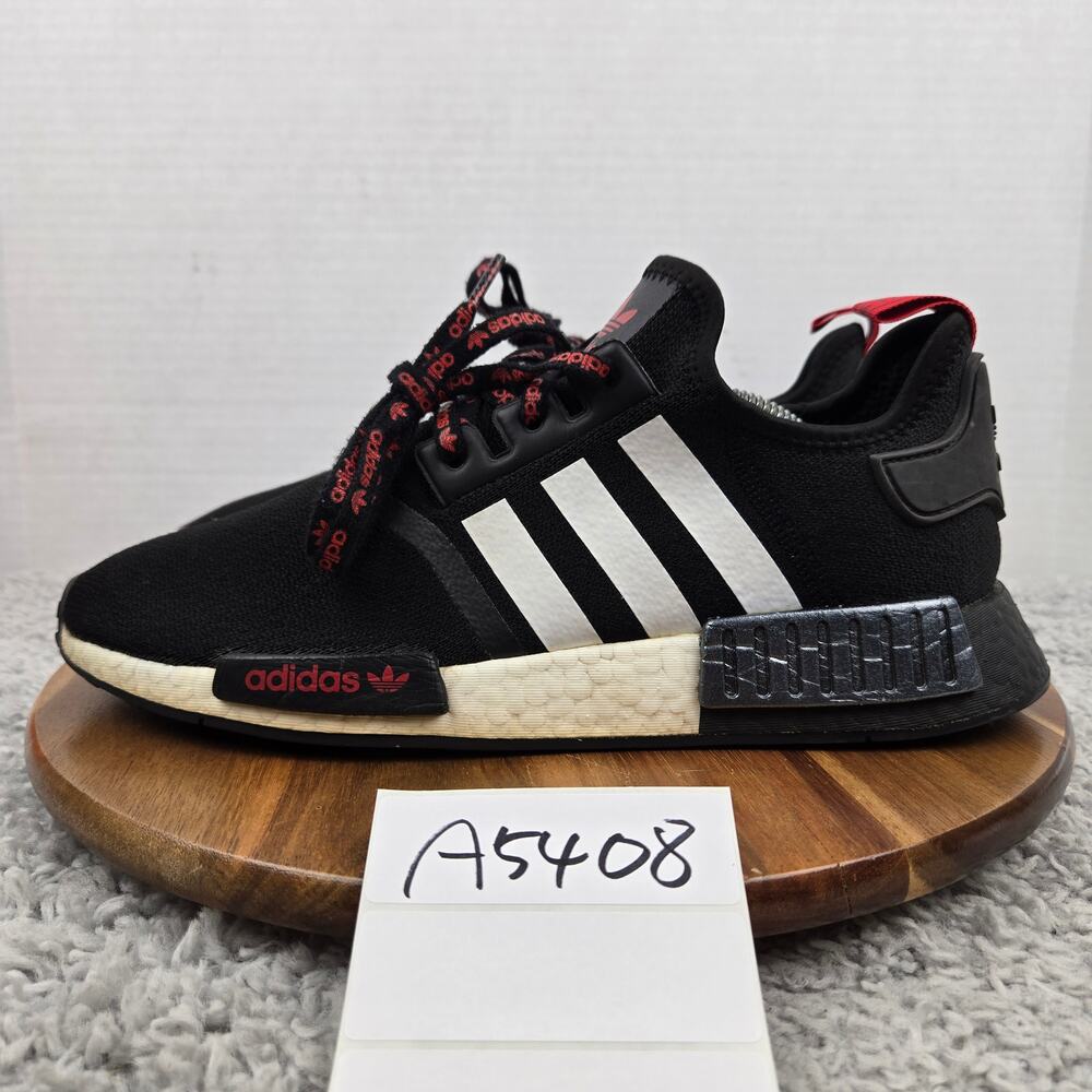 Adidas Men 10.5 NMD R1 STLT Core Black Red Lifestyle Daily Casual Sneaker FV2548